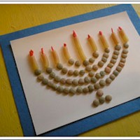 Macaroni Menorah - Kids Crafts